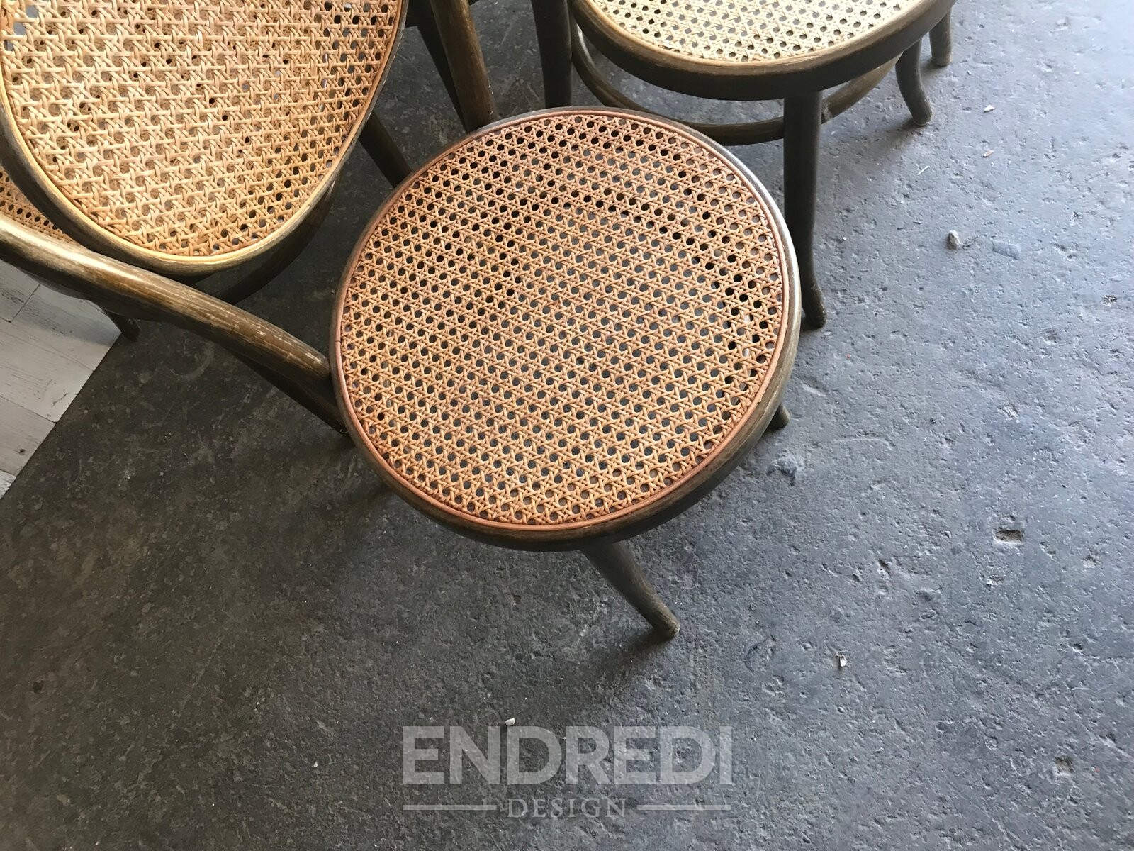 Étkezőszékek fa nád, Németország, 1960-as évek, 6 darabos szett - Image 5