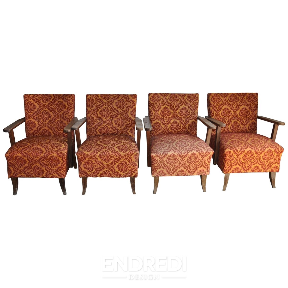 Mid-century karosszék, 1950-as évek, 4 darabos szett - Image 2