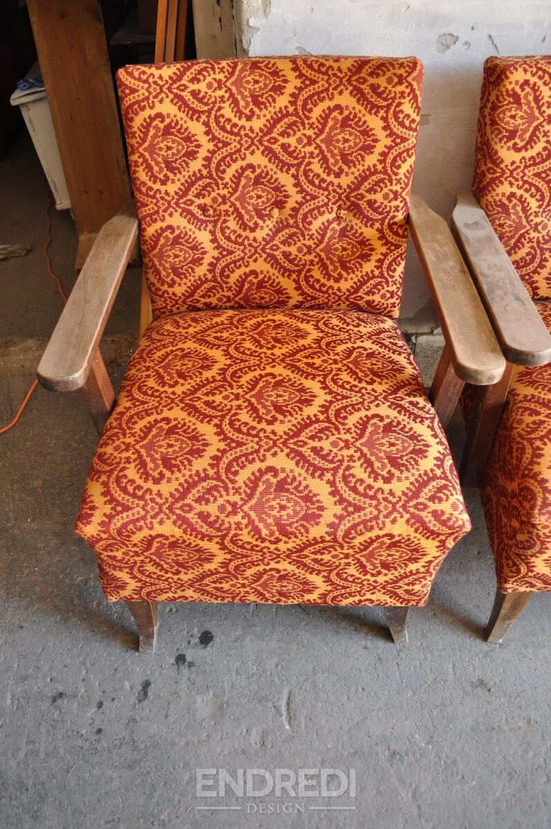 Mid-century karosszék, 1950-as évek, 4 darabos szett - Image 4