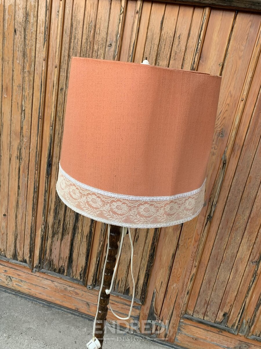 Mid-century állólámpa — korall búra, 1950-as évek - Image 4