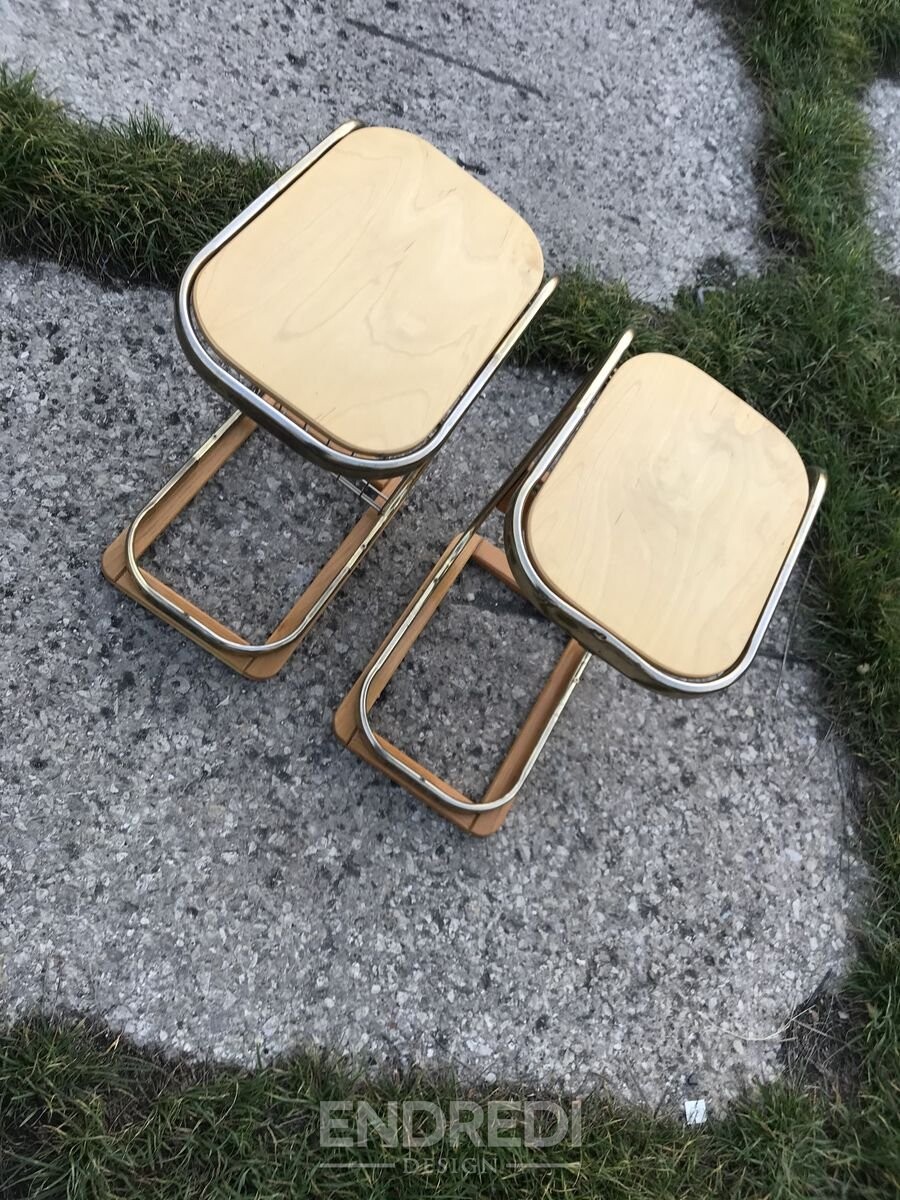 Mid-century olasz asztalok — újságtartó, 1950-as évek 2 darabos szett - Image 4