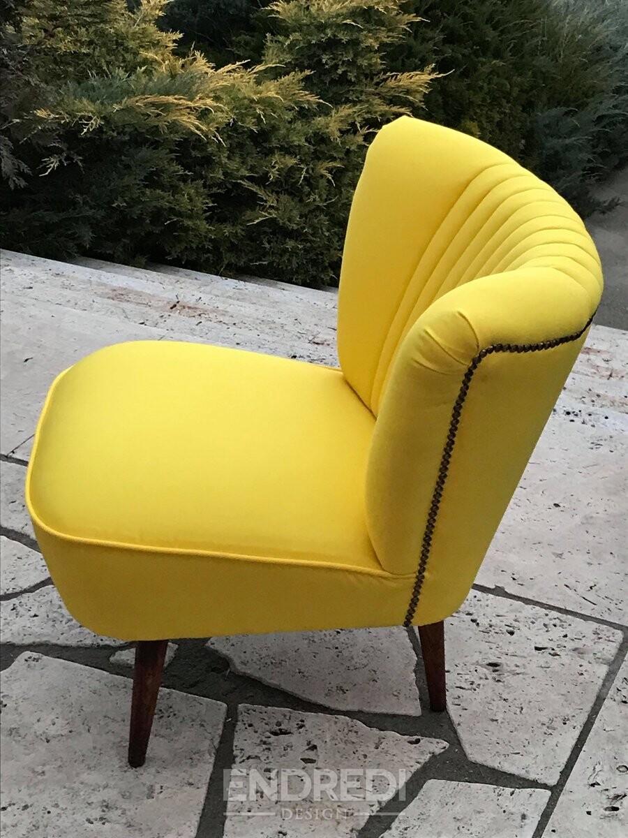 Mid-century modern fotelek bársony, 1950-as évek - Image 4