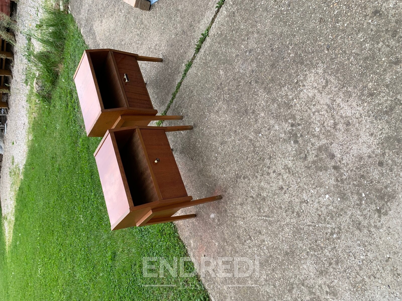 Mid-century éjjeliszekrény — Varia, 1950-as évek, 2 darabos szett - Image 3