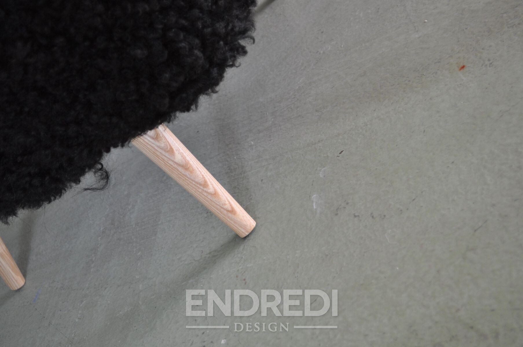Mid-century Sheepskin koktél szék, 1960-as évek - Image 7