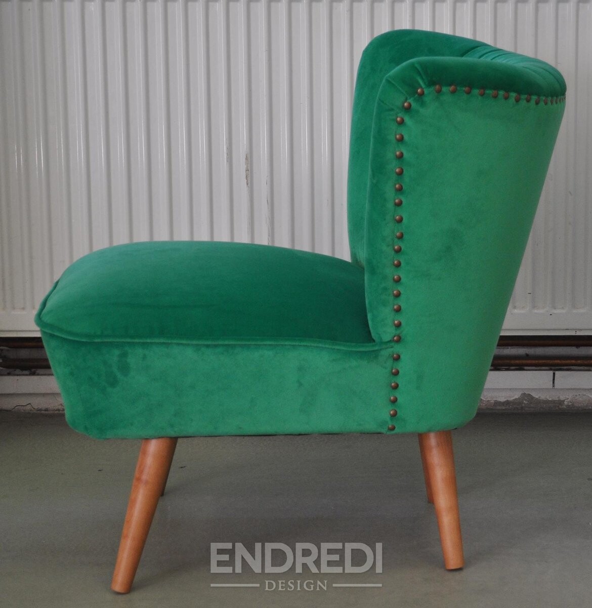 Vintage zöld koktél szék, 1950-as évek - Image 7