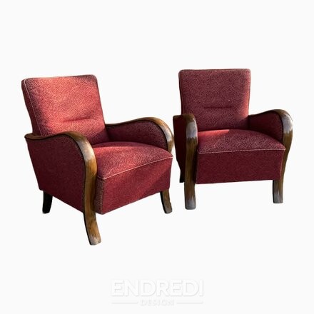 Magyar art deco karosszék, 1930-as évek, 2 darabos szett