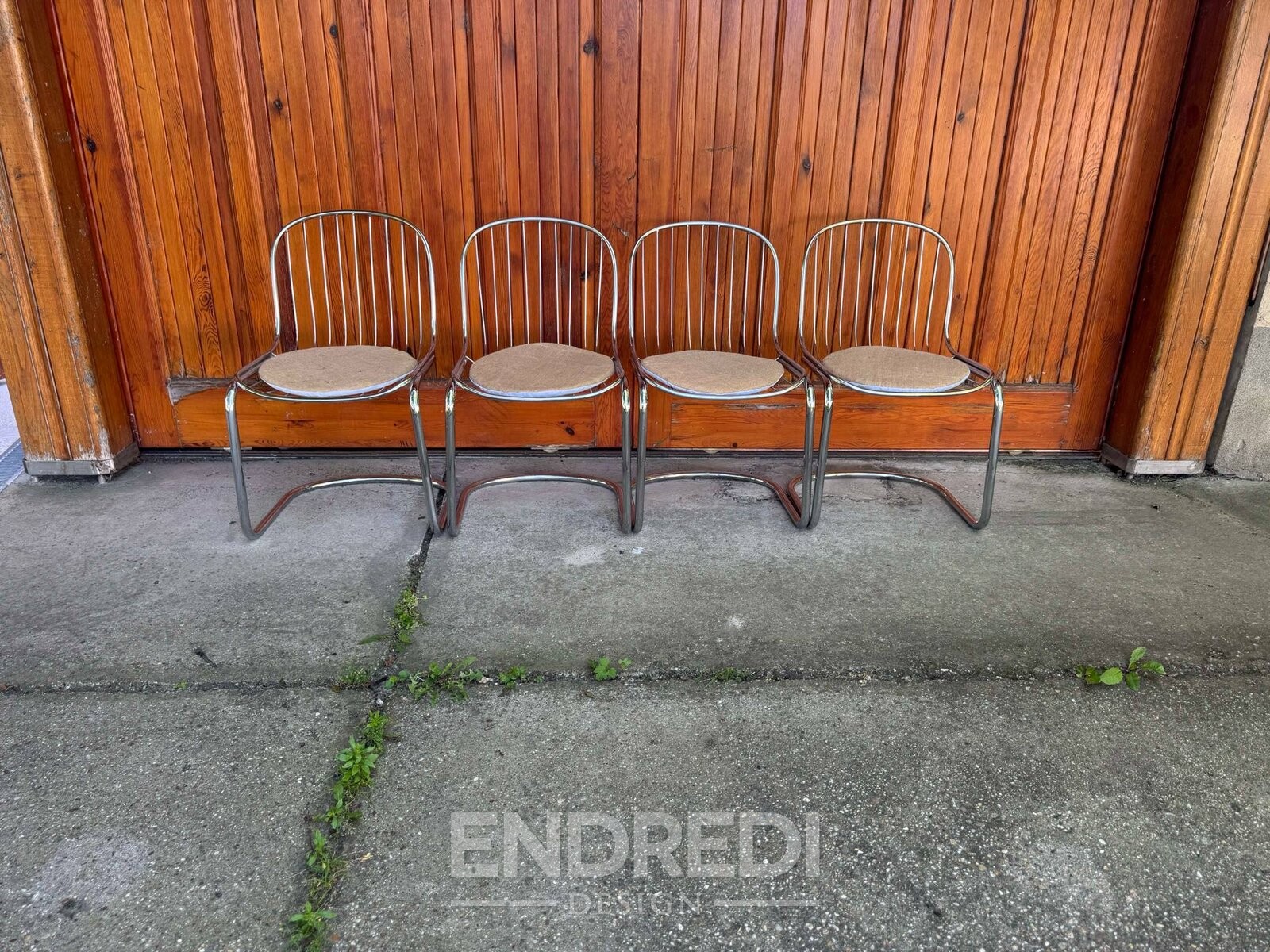Olasz étkezőszékek — Gastone Rinaldi, 1970-as évek, 4 darabos szett - Image 4