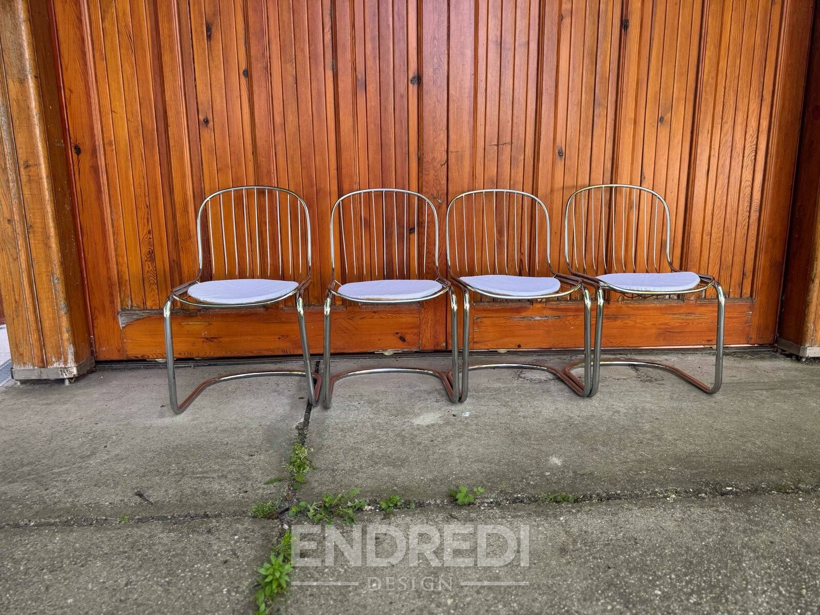 Olasz étkezőszékek — Gastone Rinaldi, 1970-as évek, 4 darabos szett - Image 5