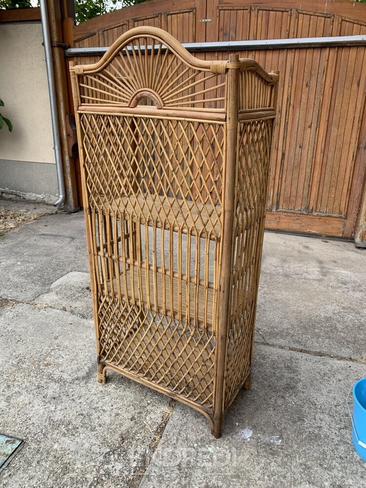 Mid-century bambusz és rattan polc, 1960-as évek - Image 5