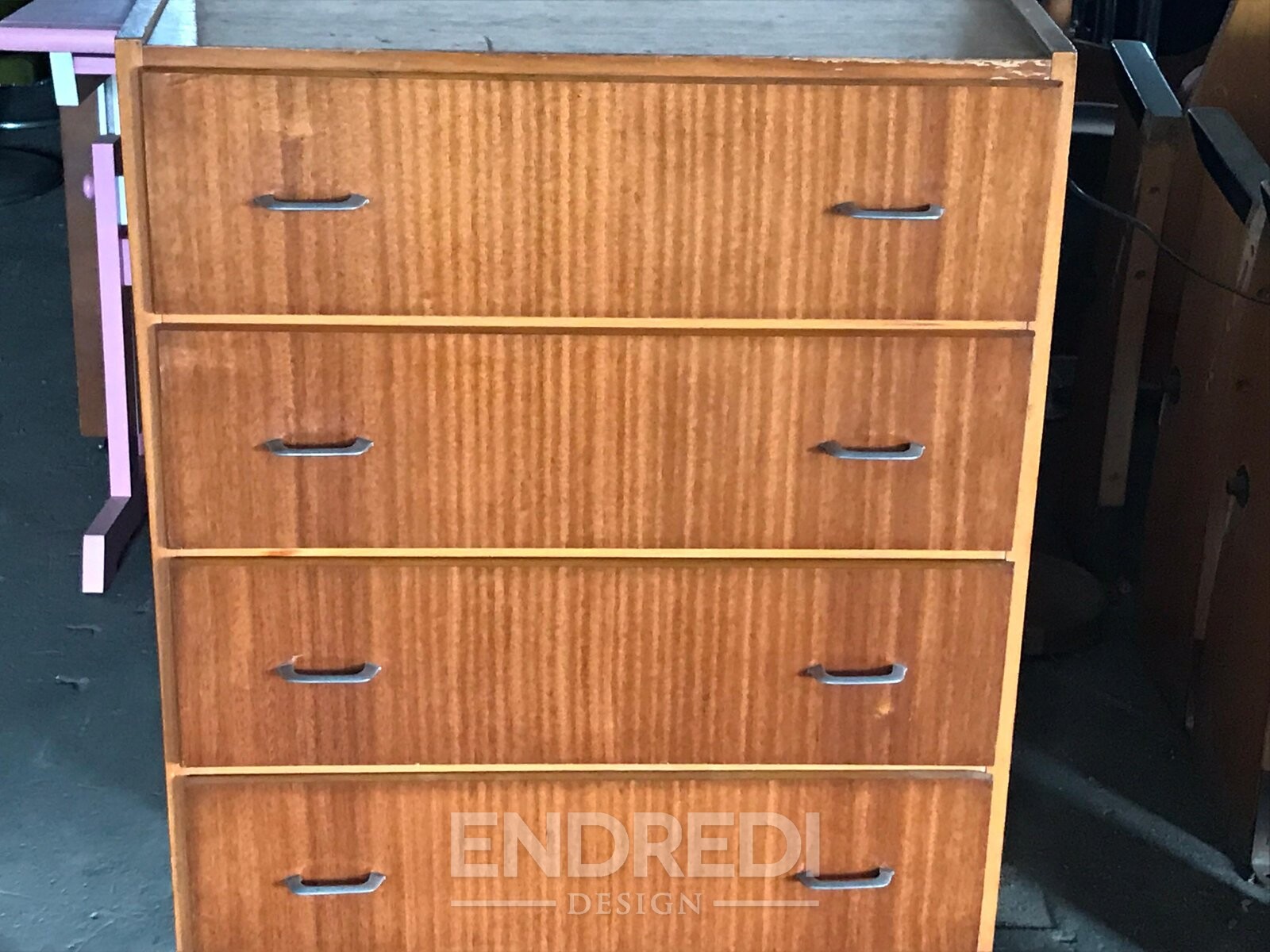 Mid-century láda fiókokkal, 1960-as évek - Image 4