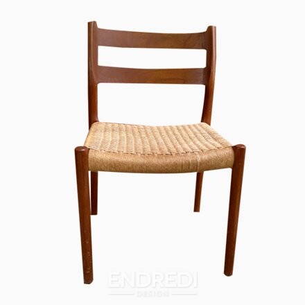 Mid-century dán szék — Niels O. Møller — J.L. Møllers, 1960-as évek, 6 darabos szett