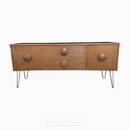 Mid-century dán teak tálalószekrény, 1960-as évek