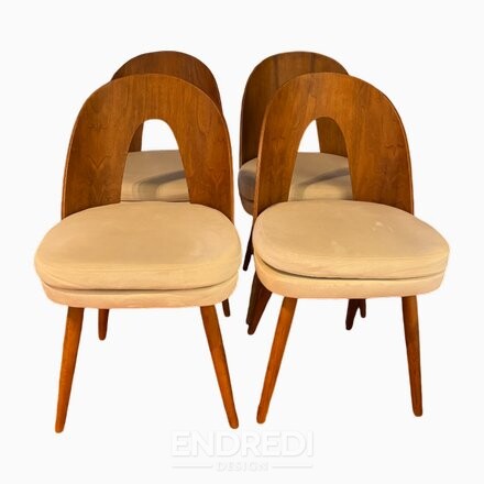 Mid-century étkezőszékek — Antonín Šuman — Tatra bútorgyár, 1960-as évek, 4 darabos szett