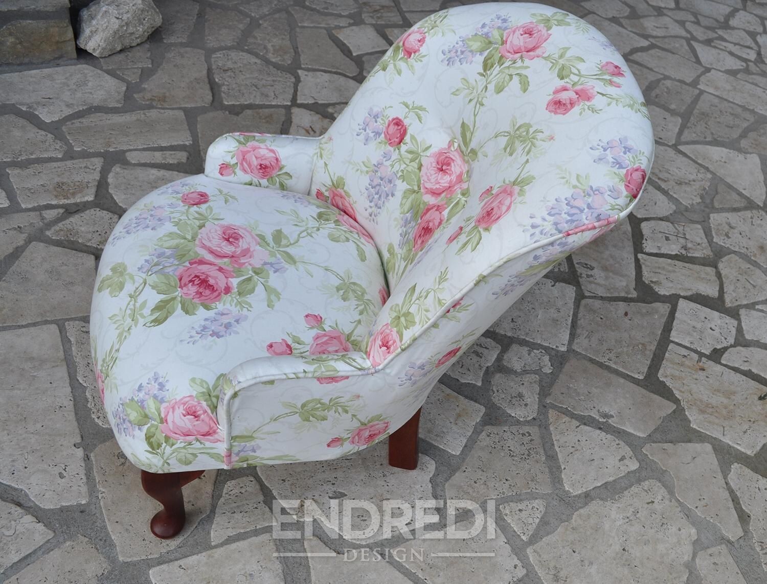 Mid-century szövet és fa karosszék, 1950-as évek - Image 6