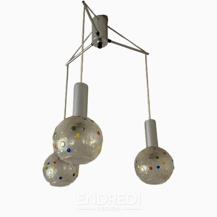Mid -Century magyar Sphere Shape mennyezeti lámpa, 1960-as évek