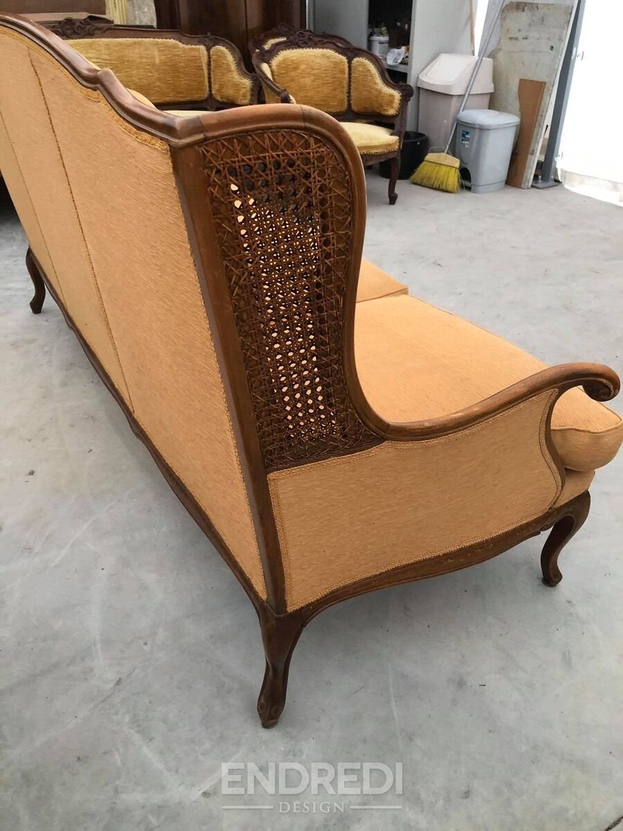 Mid-century olasz bársony kanapé stílusú Paolo Buffa, 1950-as évek - Image 13