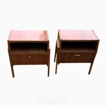 Mid-century éjjeliszekrény — Varia, 1950-as évek, 2 darabos szett