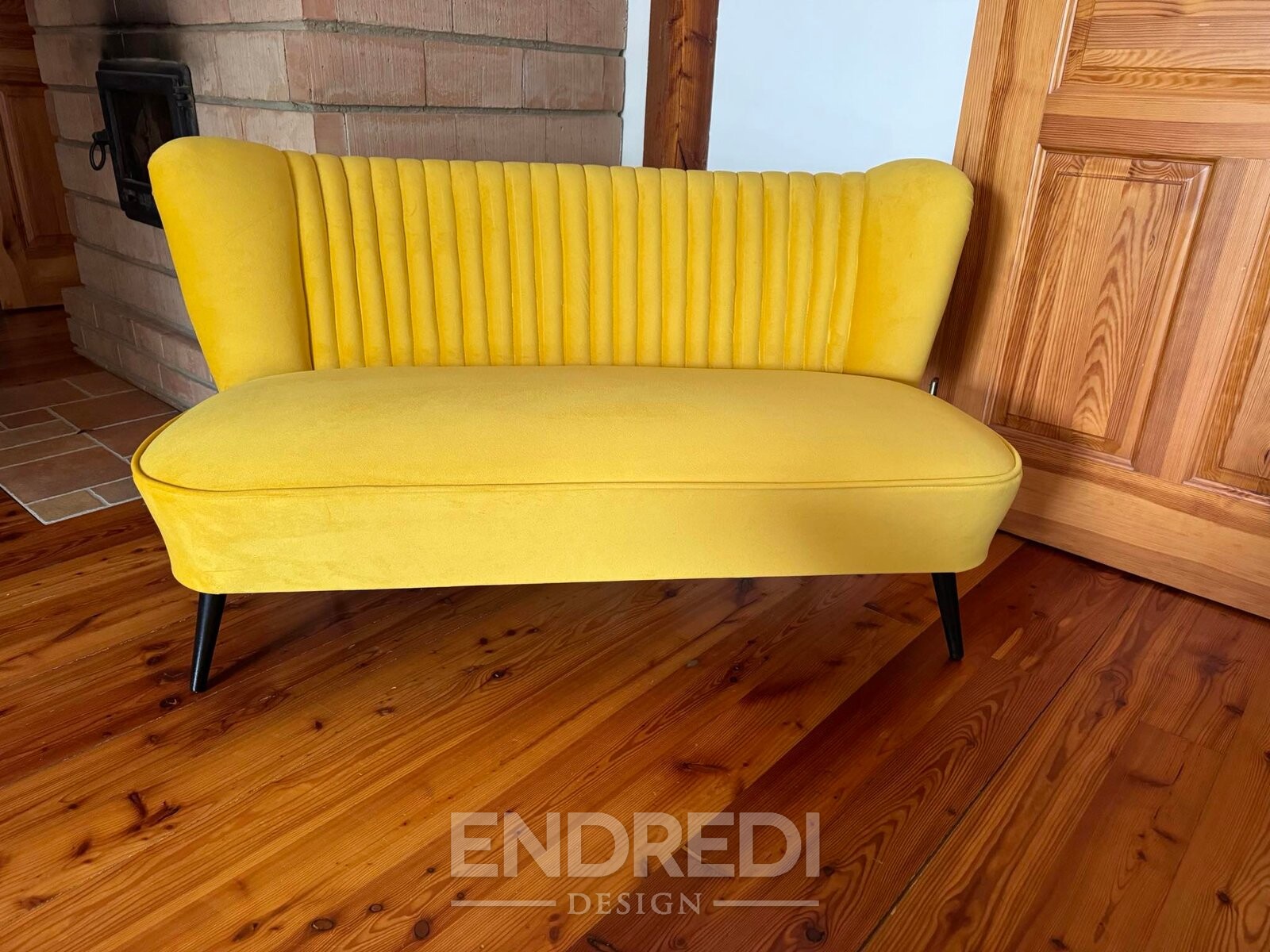 Mid-century skandináv modern bársony kanapé, 1950-as évek - Image 3