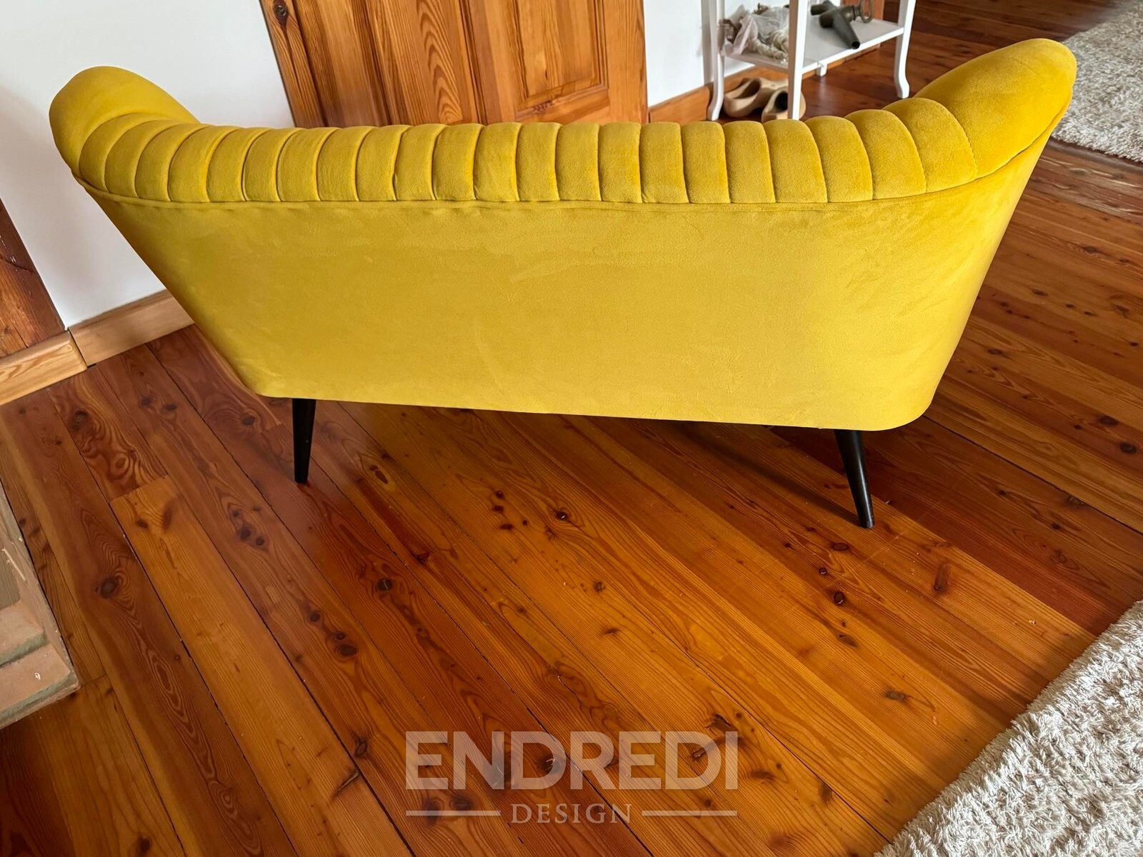 Mid-century skandináv modern bársony kanapé, 1950-as évek - Image 8