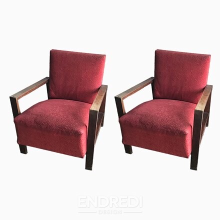 Szett: art deco stílusú fotelek, 1940-as évek