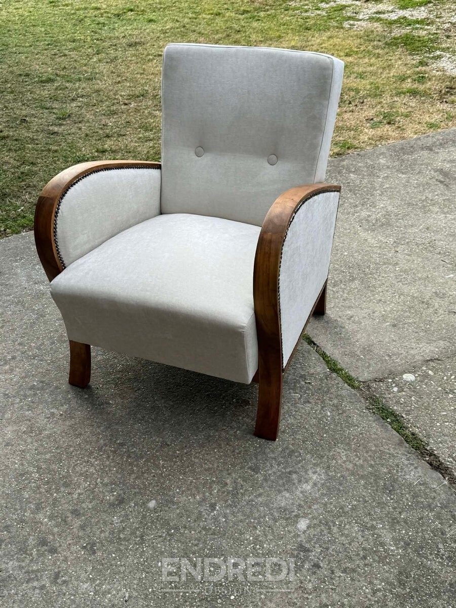 Vintage art deco magyar karosszék, 1930-as évek - Image 6
